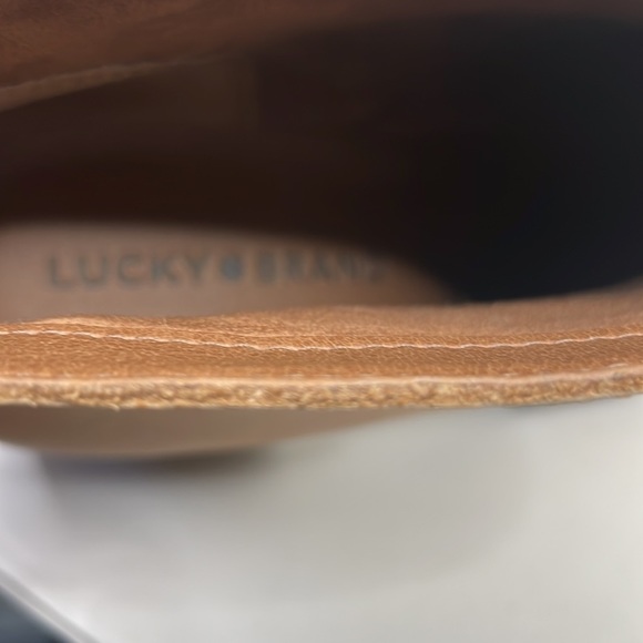 Lucky Brand Binus Leather Ankle Booties sz 7 Light Tan - Picture 10 of 10